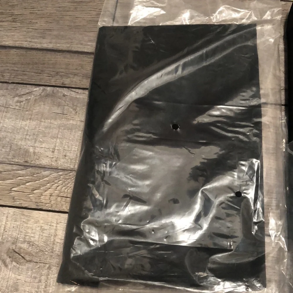 NIB heavy duty shopping cart liner in black nylon top flap Velcro closure
